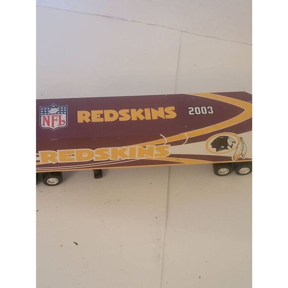 Vtg Set Of 3 Fleer Collectibles NFL Team Washington Redskins Toy Trucks Trailer - Picture 10 of 11
